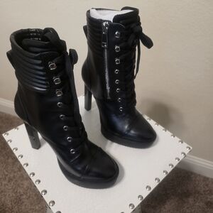 DKNY Black High-Heel Ankle Boots